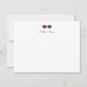 Carte De Correspondance Vintage Retro Lunettes de soleil rouge Polka Dot M