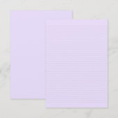 Carte De Correspondance Violet avec lignes gris de 3 mm (Devant / Derrière)
