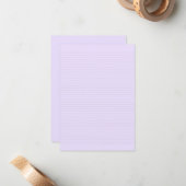 Carte De Correspondance Violet avec lignes gris de 3 mm (Devant/Arrière en situation)