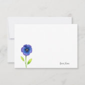 Carte De Correspondance Violet bleu Pansy (Devant)