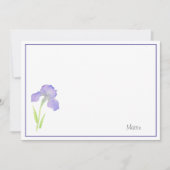 Carte De Correspondance Violet Iris (Devant)