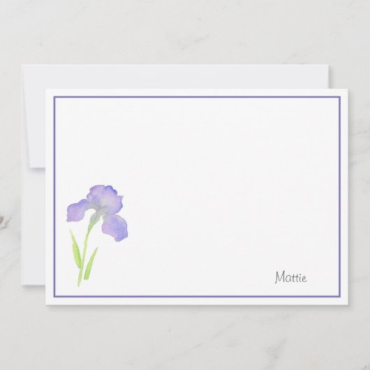 Carte De Correspondance Violet Iris (Devant)