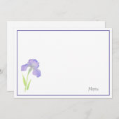 Carte De Correspondance Violet Iris (Devant / Derrière)