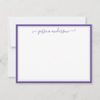 Violet violet élégant moderne Preppy Girly Script
