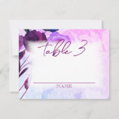 Carte De Correspondance Violet, violet, Lavender Rose Nom de la table (Devant)