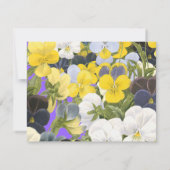 Carte De Correspondance Violets floraux et Motif de sansy modifiables (Dos)