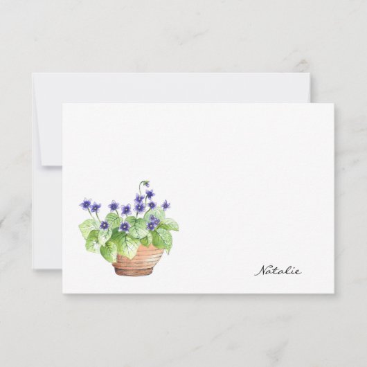 Carte De Correspondance Violets pointillés (Devant)