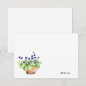 Carte De Correspondance Violets pointillés (Devant / Derrière)