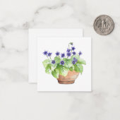 Carte De Correspondance Violets pointillés (Devant/Arrière en situation)