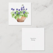 Carte De Correspondance Violets pointillés (Devant / Derrière)