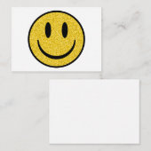 Carte De Correspondance Visage de sourire parties scintillant (Devant / Derrière)