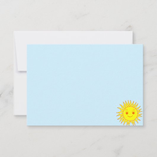 Carte De Correspondance Visage heureux ensoleillé (Devant)