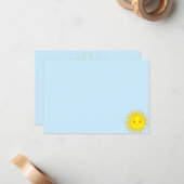 Carte De Correspondance Visage heureux ensoleillé (Devant/Arrière en situation)