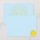 Carte De Correspondance Visage heureux ensoleillé (Devant / Derrière)