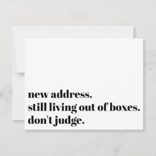 Carte De Correspondance Vivre toujours hors des boîtes, ne juge pas la car