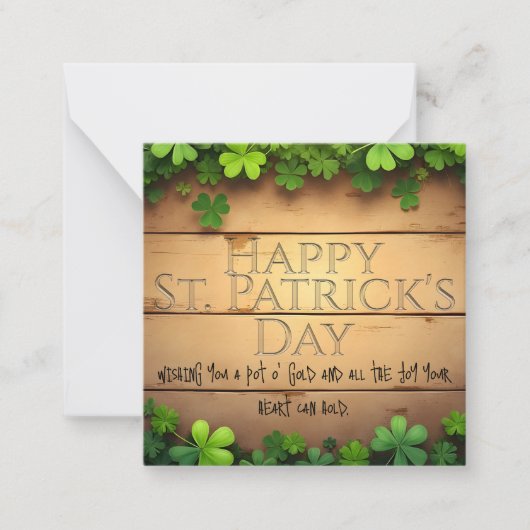 Carte De Correspondance Vœux chanceux de la Saint-Patrick 🍀 (Devant)