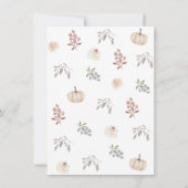 Carte De Correspondance Voeux Citrouilles floraux pour bébé, souhaits bien (Dos)