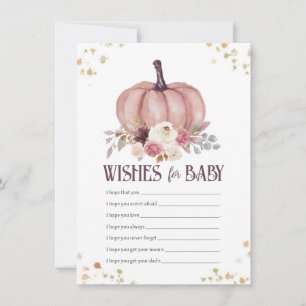 Carte De Correspondance Voeux Citrouilles floraux pour bébé\, voeux bien