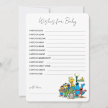 Vœux de Baby Shower pour Bébé des Amis de Rue Sésa