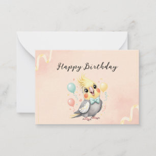 Carte De Correspondance Vœux de ballon de gazouillis d'anniversaire