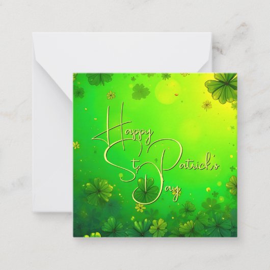 Carte De Correspondance Vœux de joyeuse Saint-Patrick (Devant)