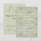 Carte De Correspondance Vœux de la Saint-Patrick (Devant / Derrière)