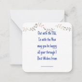 Carte De Correspondance Vœux de Nouvel An : (Dos)