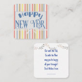 Carte De Correspondance Vœux de Nouvel An : (Devant / Derrière)