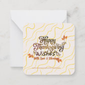 Carte De Correspondance Vœux de Thanksgiving (Dos)