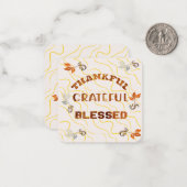 Carte De Correspondance Vœux de Thanksgiving (Devant/Arrière en situation)