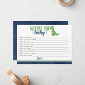 Carte De Correspondance Voeux dinosaures pour bébé (Devant/Arrière en situation)