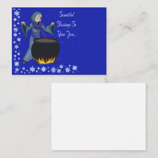 Carte De Correspondance Vœux païens d'hiver (Devant / Derrière)