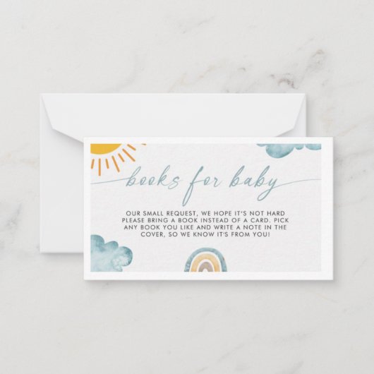 Carte De Correspondance Voici les livres du Fils pour bébé (Devant)