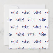 Carte De Correspondance Vote Note Card (Dos)