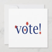 Carte De Correspondance Vote Note Card (Devant)