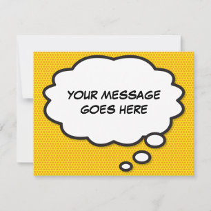 Carte De Correspondance Votre bulle de pensée de message Bande dessinée am