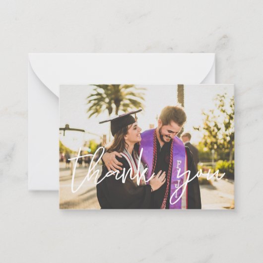 Carte De Correspondance Votre Casquette de diplôme de photo Merci - Tablea (Devant)