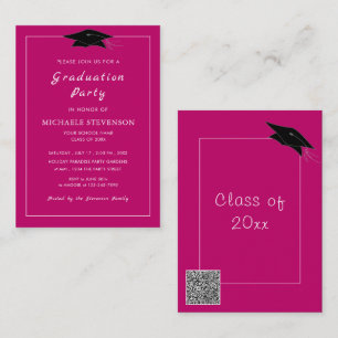 Carte De Correspondance Votre exemple d'invitation de fin d'études avec co