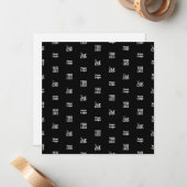 Carte De Correspondance Votre logo | 3 Logo Motif Design modifiable noir (Devant/Arrière en situation)