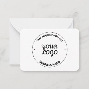 Carte De Correspondance Votre logo avec un slogan et un nom d'entreprise m