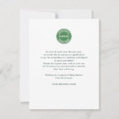 Carte De Correspondance Votre logo d'entreprise Palmier Tropical Noël (Dos)