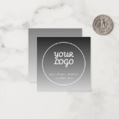 Carte De Correspondance Votre logo et votre texte | Gradient gris foncé (Devant/Arrière en situation)