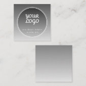 Carte De Correspondance Votre logo et votre texte modifiable | Gradient gr (Devant / Derrière)