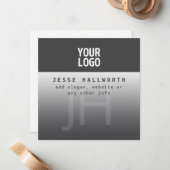 Carte De Correspondance Votre logo, nom commercial et monogramme (Devant/Arrière en situation)