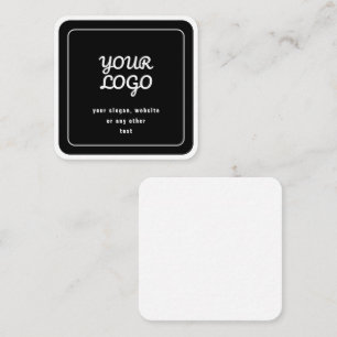 Carte De Correspondance Votre logo & slogan ou autre texte Noir & Blanc