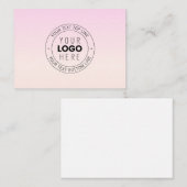 Carte De Correspondance Votre logo téléchargé | Texte circulaire modifiabl (Devant / Derrière)