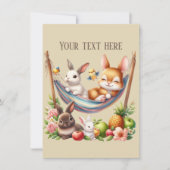 Carte De Correspondance Votre message ici, animaux bébés mignons (Devant)