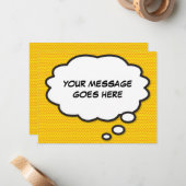 Carte De Correspondance Votre message Pensé Bubble amusant livre de bande (Devant/Arrière en situation)