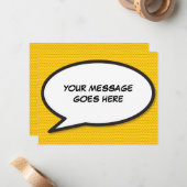 Carte De Correspondance Votre message Voix Bubble amusant Comique Livre (Devant/Arrière en situation)