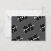 Carte De Correspondance Votre nom ou nom commercial | Masculine moderne Gr (Devant)